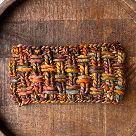 Wicker Weave Headband | LUXURY Handmade 100% Merino Wool Knit Headband | Malabrigo Rasta | Adult Size | Ready To Ship