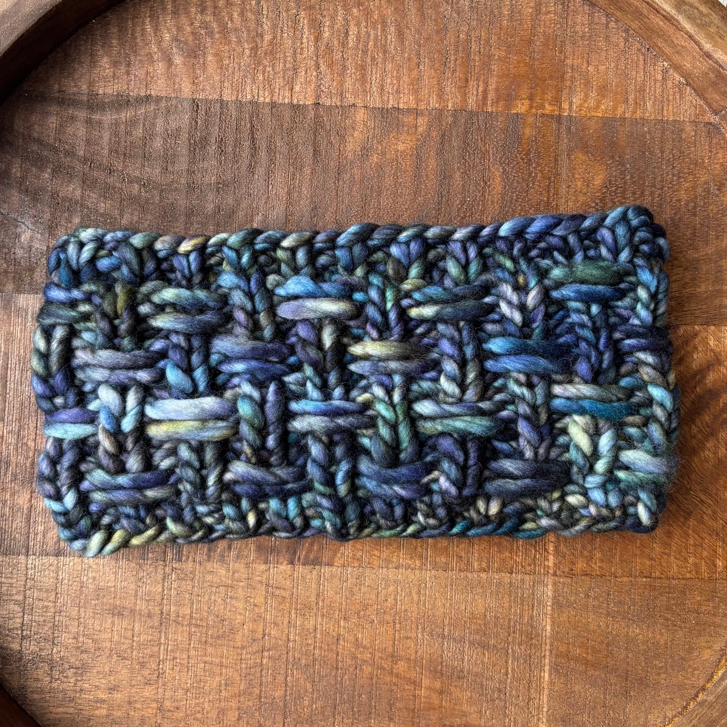 Wicker Weave Headband | LUXURY Handmade 100% Merino Wool Knit Headband | Malabrigo Rasta | Adult Size | Ready To Ship