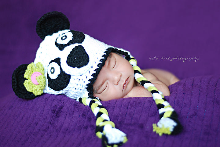 Crochet Pattern for Panda Bear Hat | Crochet Hat Pattern | Hat Crocheting Pattern | DIY Written Crochet Instructions