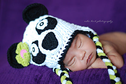 Crochet Pattern for Panda Bear Hat | Crochet Hat Pattern | Hat Crocheting Pattern | DIY Written Crochet Instructions