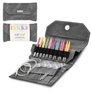Lykke Crafts | Colour 3.5" Interchangeable Needle Set | Grey Denim