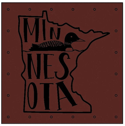 Leather Minnesota Patch for Hat (Various Options)