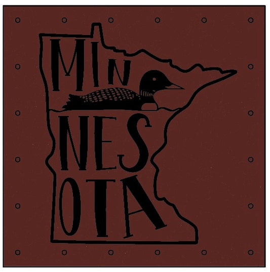 Leather Minnesota Patch for Hat (Various Options)