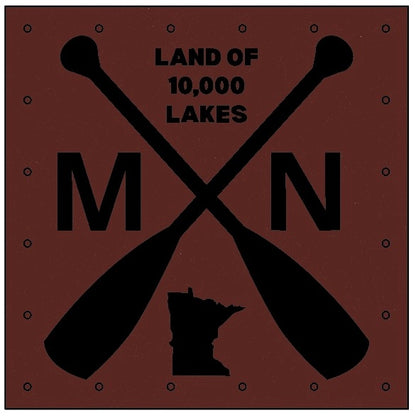 Leather Minnesota Patch for Hat (Various Options)