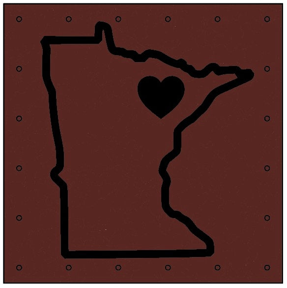 Leather Minnesota Patch for Hat (Various Options)