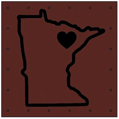 Leather Minnesota Patch for Hat (Various Options)