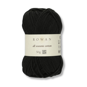 YARN (DISCONTINUED):  Rowan All Seasons Cotton Yarn in Black (individual skeins)