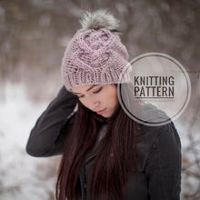 Load image into Gallery viewer, KNIT Pattern for Celtic Heart Beanie | Knit Hat Pattern | Hat Knitting Pattern | DIY Written Knit Instructions
