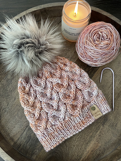 KNIT Pattern for Wandering Cables Beanie | Knit Hat Pattern | Hat Knitting Pattern | DIY Written Knit Instructions