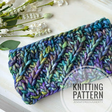 Load image into Gallery viewer, KNIT Pattern for Convoluted Headband | Knitting Pattern PDF Instructions | DIY Written Tutorial | Ear Warmer Knitting Pattern | Knit Pattern
