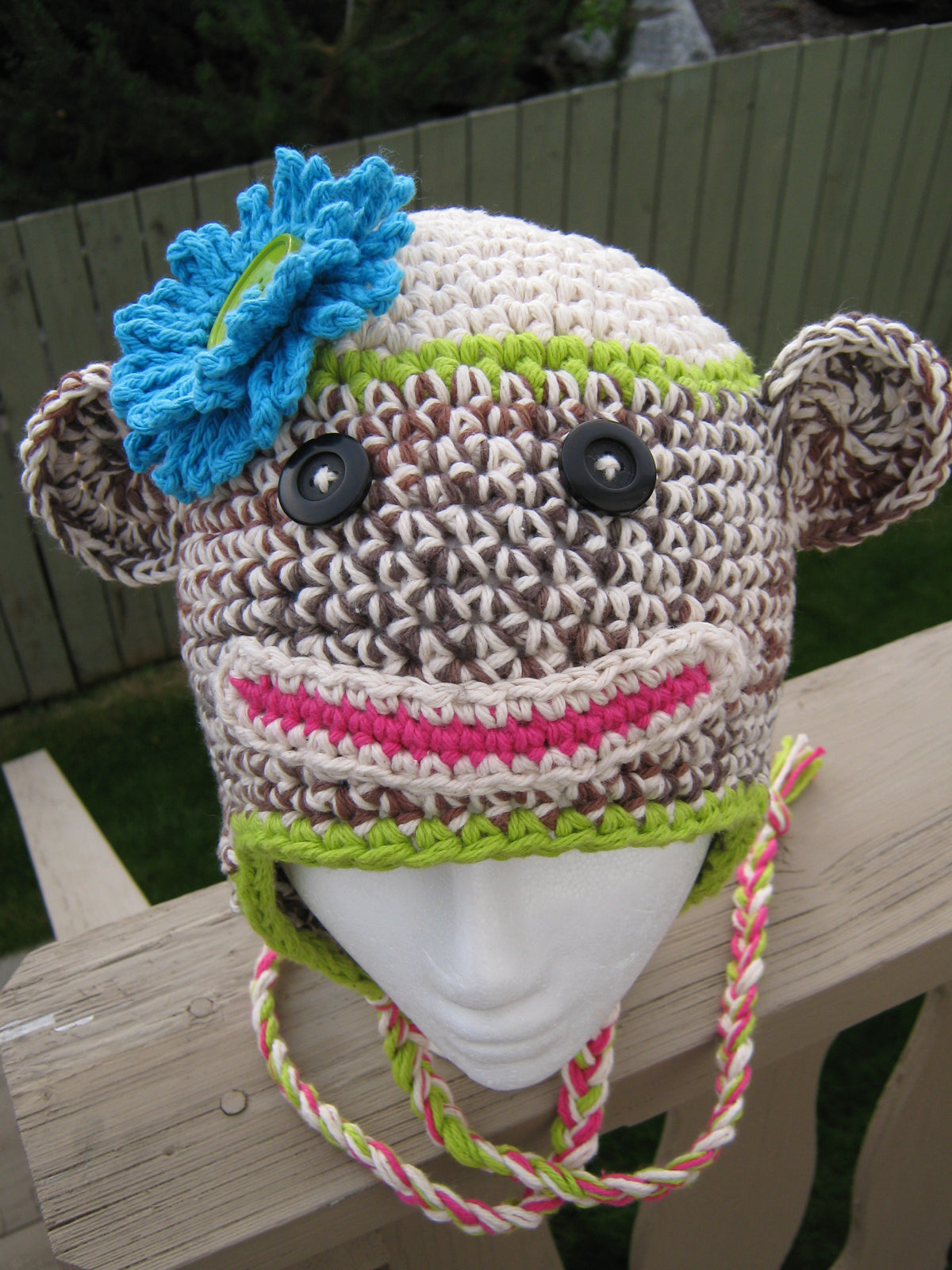 Crochet Pattern for Chunky Monkey Sock Monkey Hat | Crochet Hat Pattern | Hat Crocheting Pattern | DIY Written Crochet Instructions
