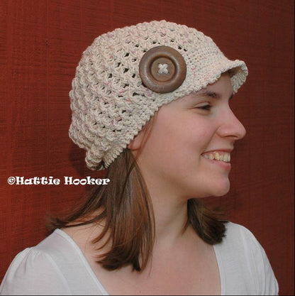 Crochet Pattern for Landyn Newsgirl (Newsboy) Beanie | Crochet Hat Pattern | Hat Crocheting Pattern | DIY Written Crochet Instructions