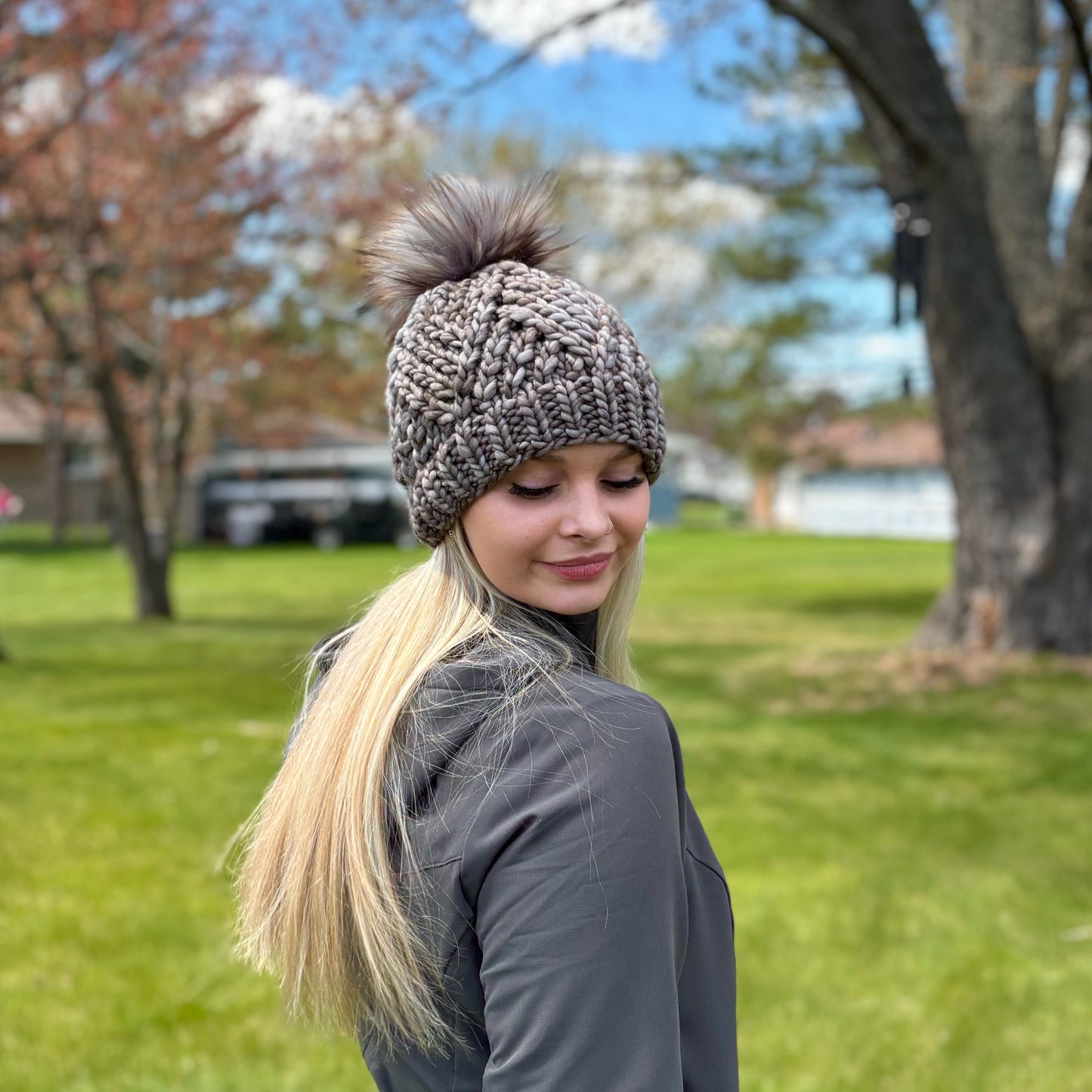 KNIT Pattern for Diamond Twist Beanie | Knit Hat Pattern | Hat Knitting Pattern | DIY Written Knit Instructions