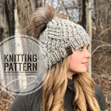 Load image into Gallery viewer, KNIT Pattern for Diamond Twist Beanie | Knit Hat Pattern | Hat Knitting Pattern | DIY Written Knit Instructions

