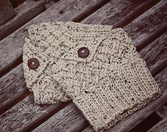 Crochet Pattern for Diagonal Weave Boot Cuffs | Crochet Boot Cuffs Pattern | Boot Cuff Crocheting Pattern | DIY Written Crochet Instructions