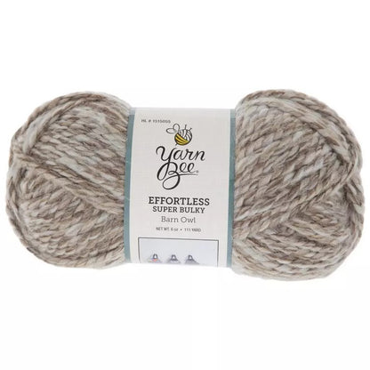 YARN:  Yarn Bee Effortless Super Bulky Yarn in Barn Owl (1)
