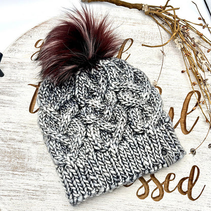KNIT Pattern for Wandering Cables Beanie | Knit Hat Pattern | Hat Knitting Pattern | DIY Written Knit Instructions