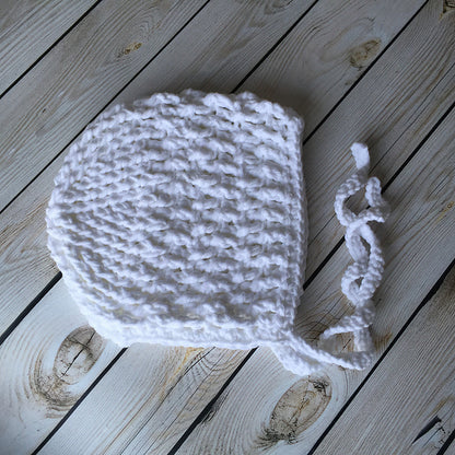 Crochet Pattern for Chunky Ripple Baby Bonnet | Crochet Baby Bonnet Pattern | Baby Hat Crocheting Pattern | DIY Written Crochet Instructions