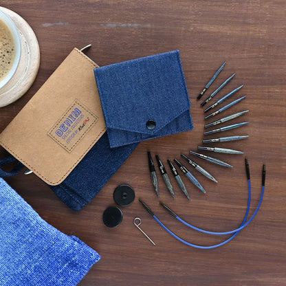 KnitPro - Indigo Wood 2" Mini Interchangeable Needle Set