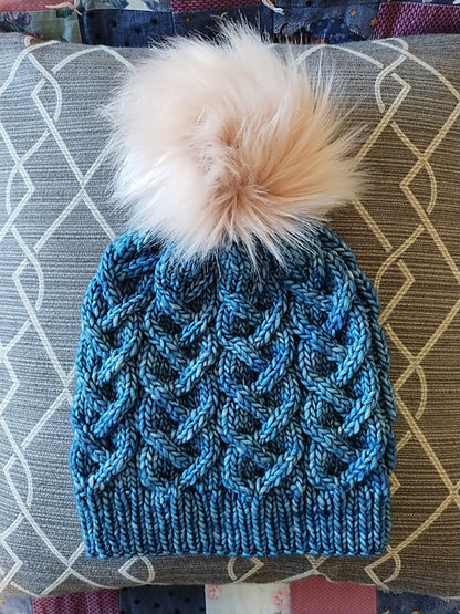 KNIT Pattern for Wandering Cables Beanie | Knit Hat Pattern | Hat Knitting Pattern | DIY Written Knit Instructions