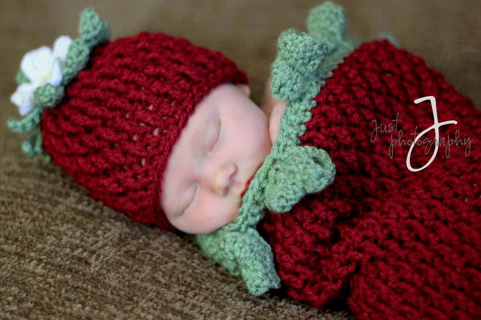 Crochet Pattern for Berrylicious Strawberry Beanie Hat | Crochet Hat Pattern | Hat Crocheting Pattern | DIY Written Crochet Instructions