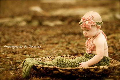 SET OF 3 Crochet Patterns for Mermaid Tail, Shell Bikini Top, & Starfish Headband Photography Props | Crochet Mermaid Pattern | Mermaid Tail Crocheting Pattern | DIY Written Crochet Instructions