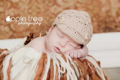 Crochet Pattern for Textured Newsboy Beanie | Crochet Hat Pattern | Hat Crocheting Pattern | DIY Written Crochet Instructions