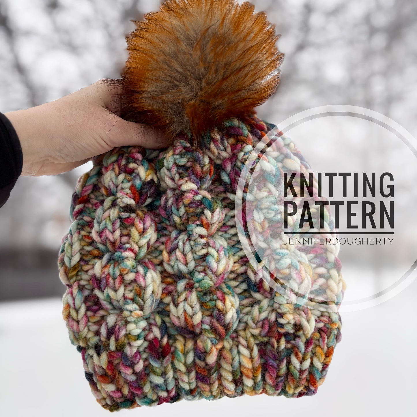 KNIT Pattern for Nordic Cable Link Beanie | Knit Hat Pattern | Hat Knitting Pattern | DIY Written Knit Instructions