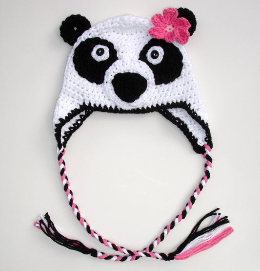 Crochet Pattern for Panda Bear Hat | Crochet Hat Pattern | Hat Crocheting Pattern | DIY Written Crochet Instructions