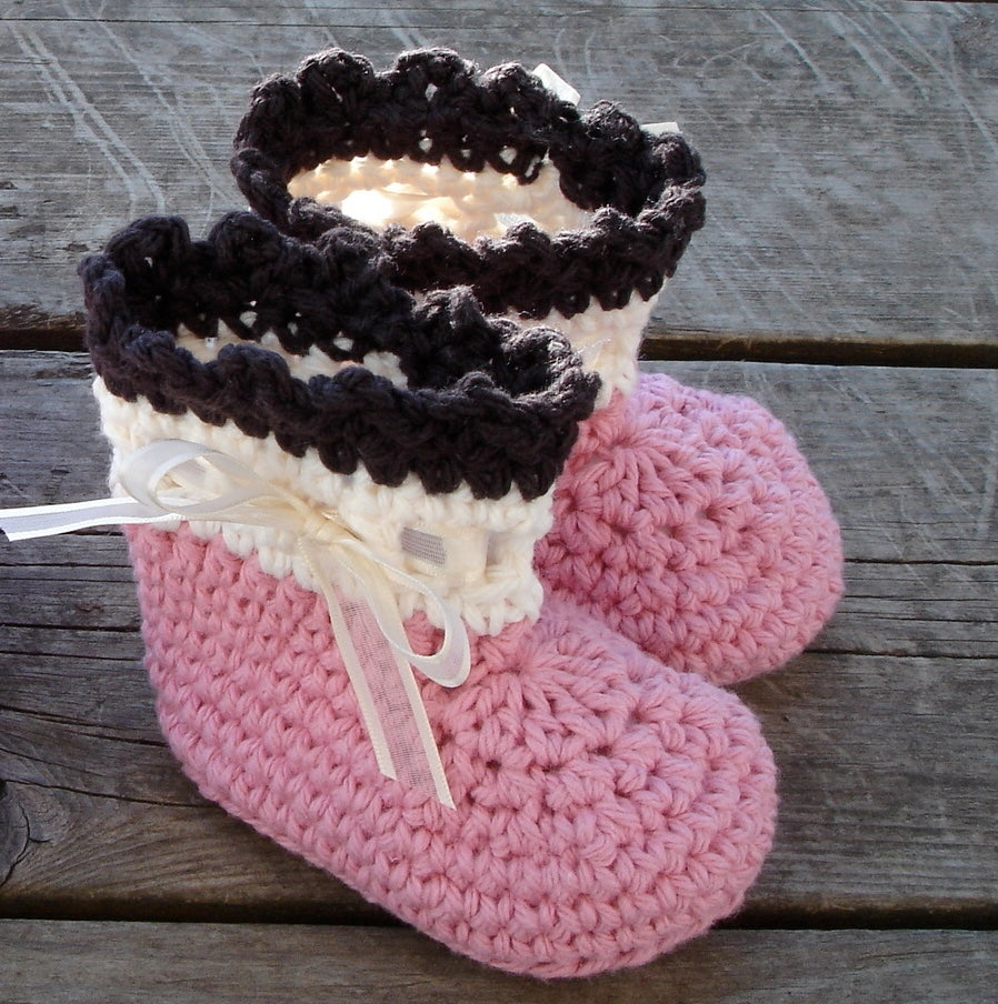 Crochet Pattern for Katrina Baby Booties | Crochet Baby Shoes Pattern | Baby Booties Crocheting Pattern | DIY Written Crochet Instructions