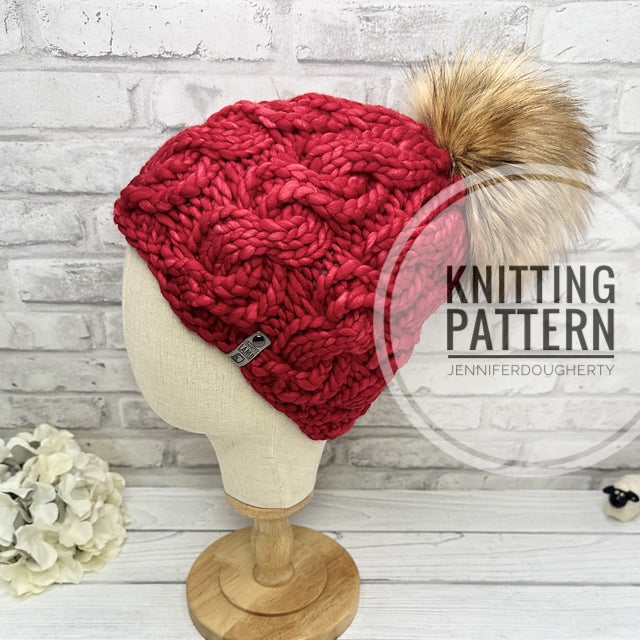 KNIT Pattern for Northland Beanie | Knit Hat Pattern | Hat Knitting Pattern | DIY Written Knit Instructions