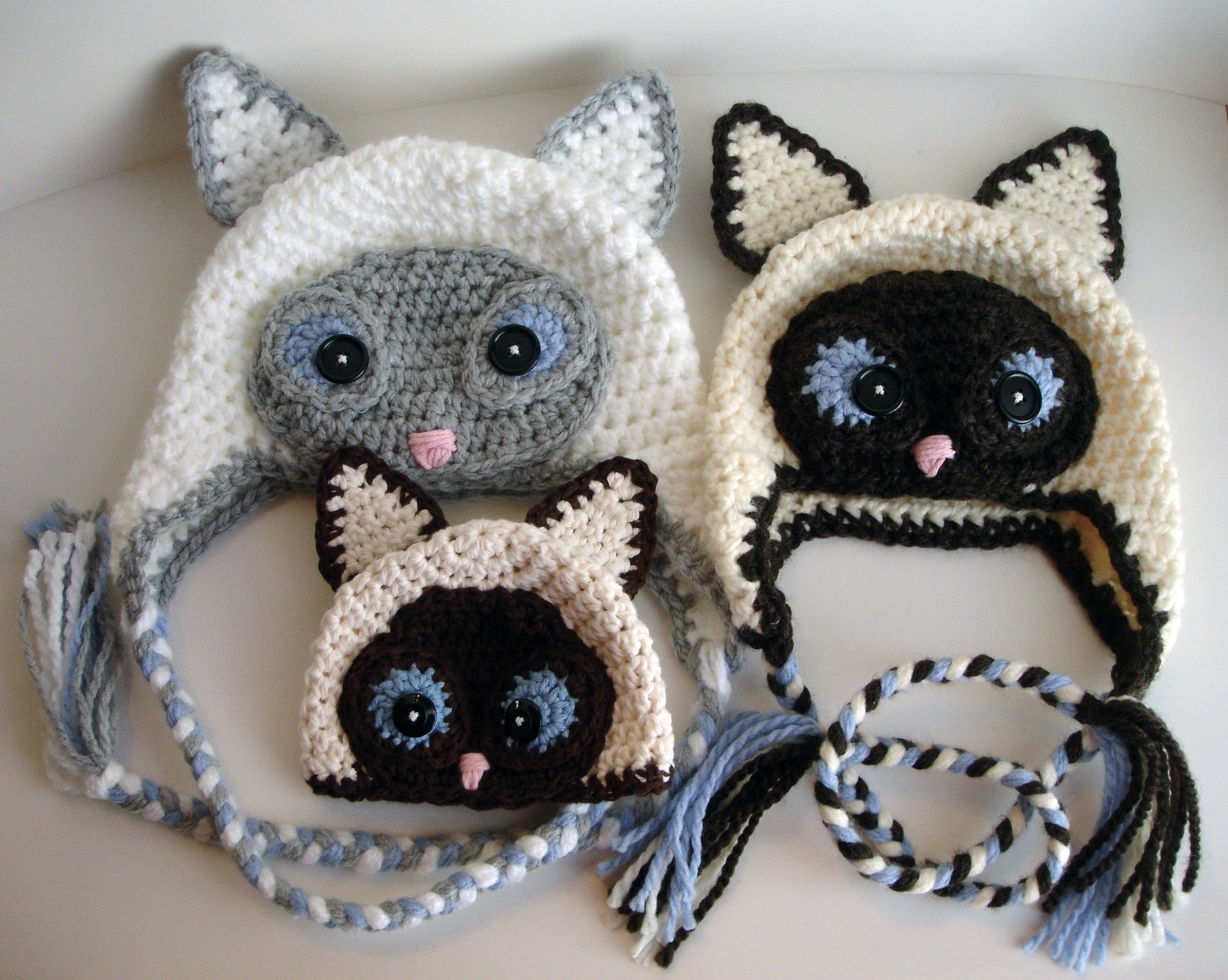 Cat Beanie Crochet Pattern Crochet Pattern For Siamese Cat Hat