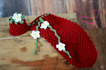 Crochet Pattern for Berrylicious Strawberry Beanie Hat | Crochet Hat Pattern | Hat Crocheting Pattern | DIY Written Crochet Instructions