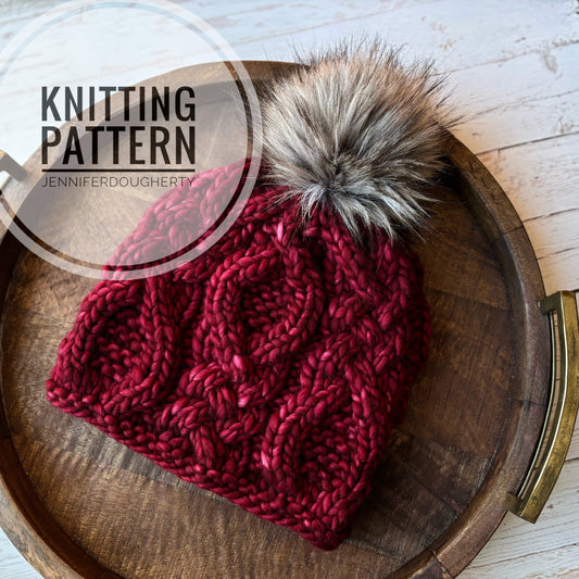 KNIT Pattern for Voyageur Beanie | Knit Hat Pattern | Hat Knitting Pattern | DIY Written Knit Instructions