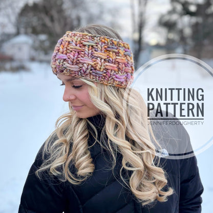 KNIT Pattern for Wicker Weave Headband | Knitting Pattern PDF Instructions | DIY Written Tutorial | Ear Warmer Knitting Pattern | Knit Pattern