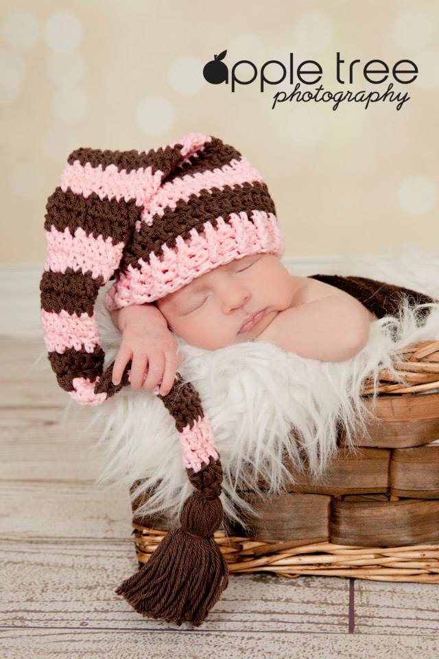 Crochet Pattern for Striped Stocking Cap, Santa or Elf Hat | Crochet Hat Pattern | Christmas Hat Crocheting Pattern | DIY Written Crochet Instructions