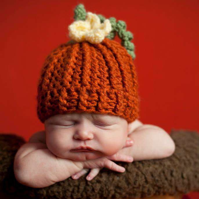 Crochet Pattern for Pumpkin Beanie | Crochet Hat Pattern | Hat Crocheting Pattern | DIY Written Crochet Instructions