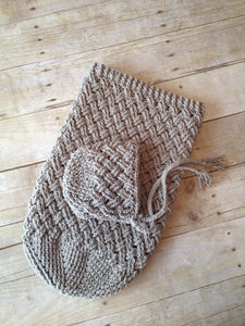 Crochet Pattern for Diagonal Weave Baby Cocoon | Crochet Snuggle Sack Pattern | Baby Cocoon Crocheting Pattern | DIY Written Crochet Instructions