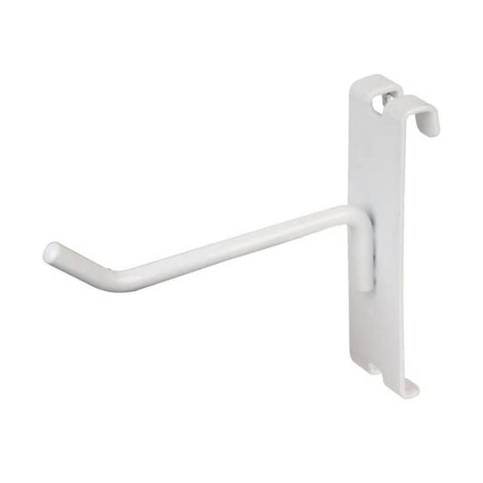 RETAIL DISPLAY:  (Qty 24) White 4" Grid Wall Peg Hooks