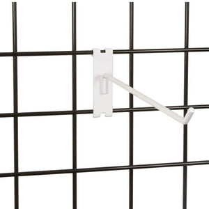 RETAIL DISPLAY:  (Qty 24) White 4" Grid Wall Peg Hooks