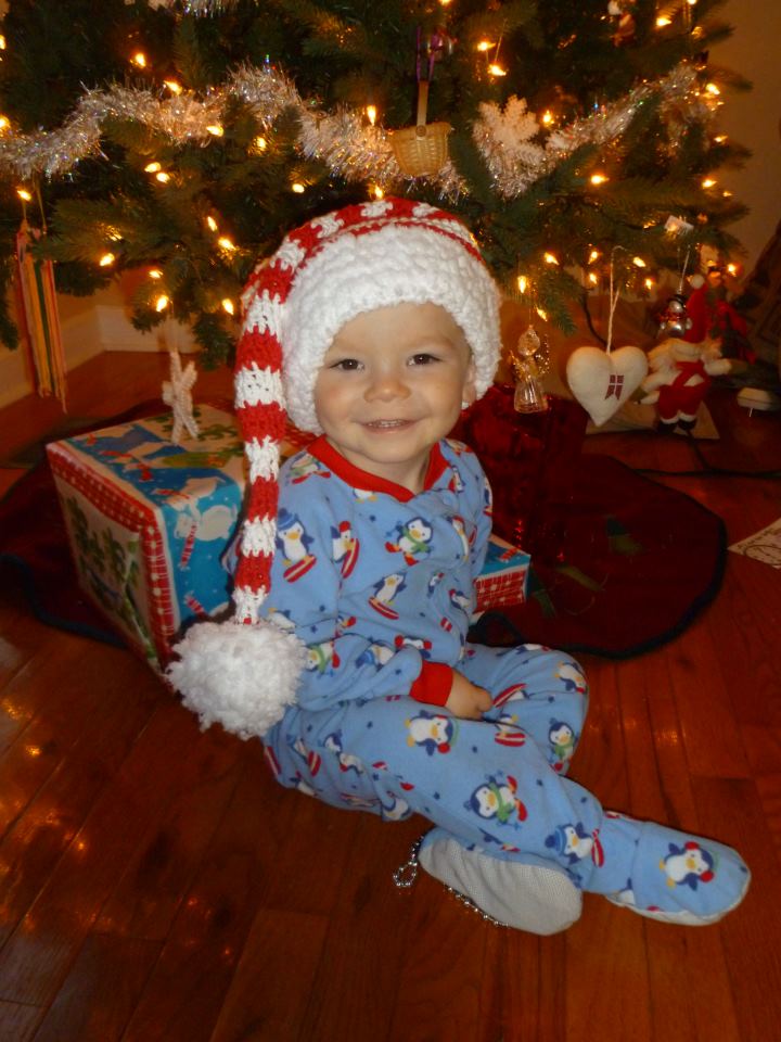 Crochet Pattern for Striped Stocking Cap, Santa or Elf Hat | Crochet Hat Pattern | Christmas Hat Crocheting Pattern | DIY Written Crochet Instructions