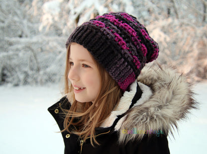 Crochet Pattern for Cobblestone Slouch | Crochet Hat Pattern | Hat Crocheting Pattern | DIY Written Crochet Instructions