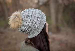 Crochet Pattern for Winter Weave Slouch | Crochet Hat Pattern | Hat Crocheting Pattern | DIY Written Crochet Instructions