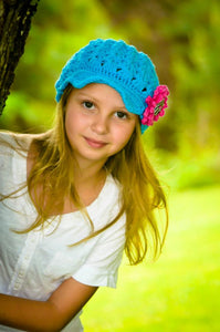Crochet Pattern for Lily Newsgirl (Newsboy) Beanie | Crochet Hat Pattern | Hat Crocheting Pattern | DIY Written Crochet Instructions