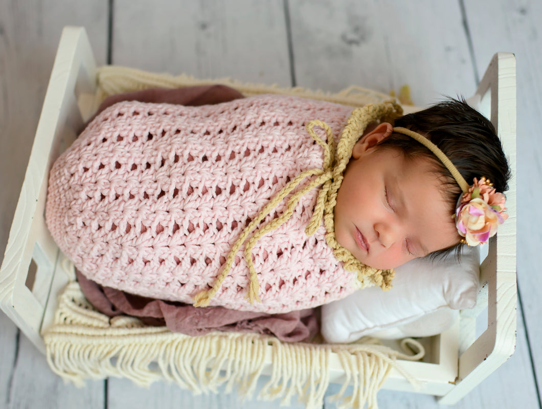 Crochet Pattern for Katrina Baby Cocoon or Swaddle Sack | Crochet Snuggle Sack Pattern | Baby Cocoon Crocheting Pattern | DIY Written Crochet Instructions