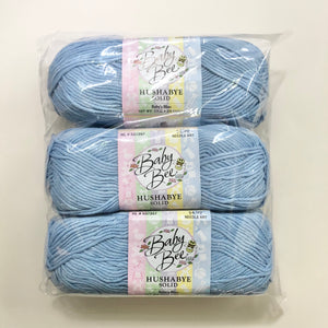YARN (DISCONTINUED):  Lot of 3 skeins (per bag) Hobby Lobby Baby Bee Hushabye #4 worsted weight yarn (multiple colors available)