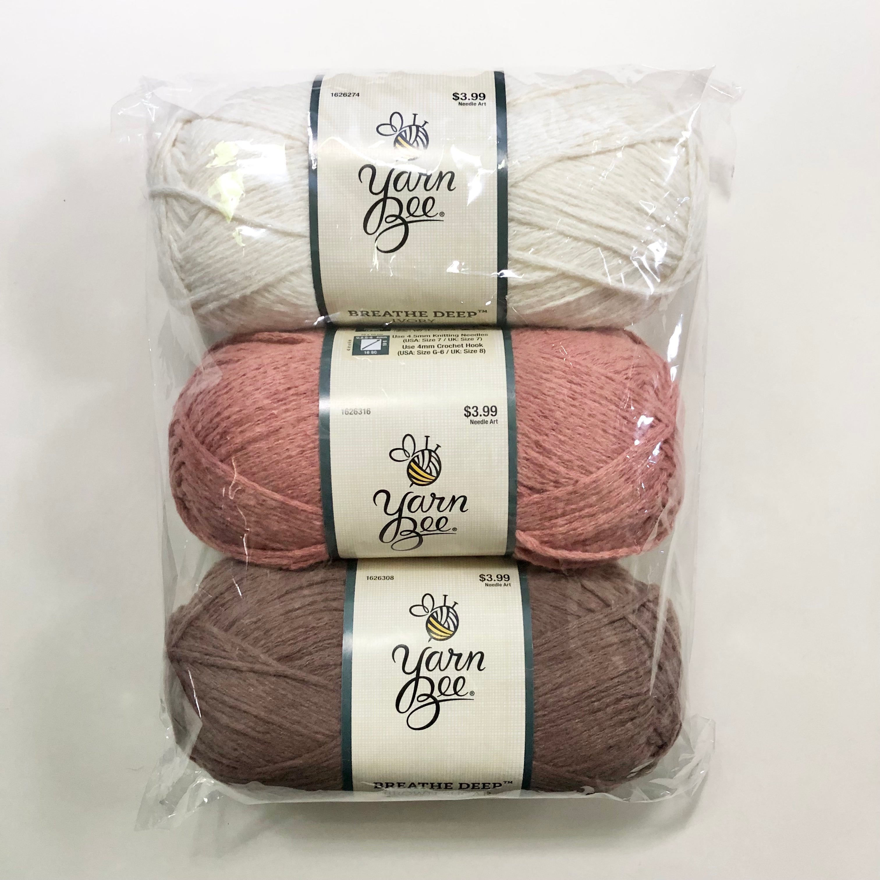 YARN: Hobby Lobby Yarn Bee Breathe Deep #4 worsted weight yarn (Lot of –  Crochet by Jennifer