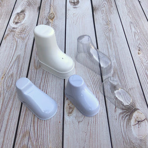RETAIL DISPLAY MANNEQUIN: Plastic Newborn Foot Display Forms in Various Sizes