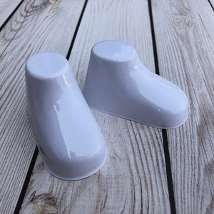 RETAIL DISPLAY MANNEQUIN: Plastic Newborn Foot Display Forms in Various Sizes