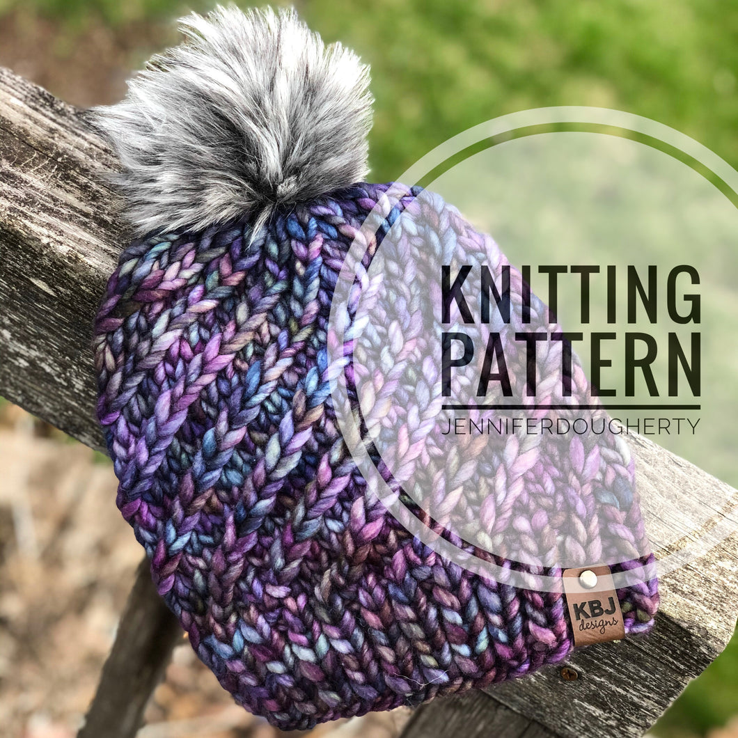 KNIT Pattern for Alpine Swirl Hat | Knit Hat Pattern | Hat Knitting Pattern | DIY Written Knit Instructions